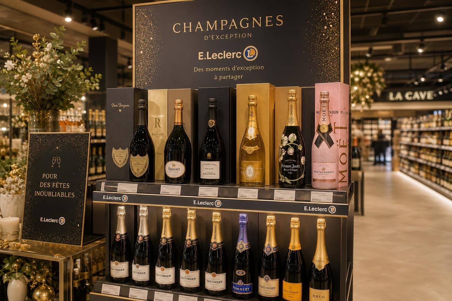Découvrez notre sélection exclusive des 5 champagnes d'exception signés E.Leclerc, pour des moments festifs et raffinés à partager.
