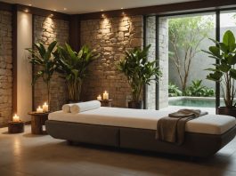 Espace spa et bien-être dans un hôtel haut de gamme