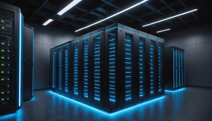 Illustration d'un data center sécurisé symbolisant le cloud souverain français