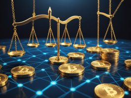 Crypto-actifs : la loi française fixe enfin le moment exact du transfert de propriété Illustration blockchain et cryptomonnaies symbolisant le nouveau cadre légal du transfert de propriété