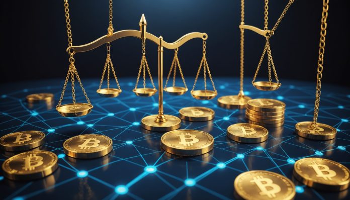 Illustration blockchain et cryptomonnaies symbolisant le nouveau cadre légal du transfert de propriété