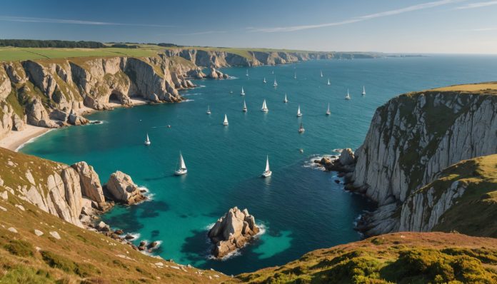 Falaises et littoral breton baignés de lumière estivale
