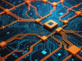 Rachat de Hugging Face par Nvidia : ce que cela change pour la souveraineté numérique française Illustration abstraite de puces et de réseaux de neurones symbolisant l'intelligence artificielle